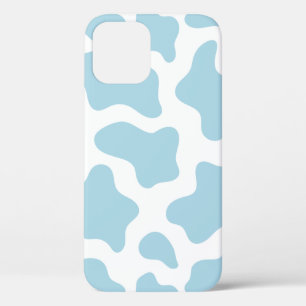 pastel blue cow print kawaii iPhone 12 case
