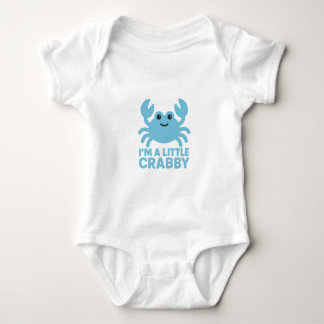 Pastel Blue Crab – Gentle “I’m a Little Crabby” Baby Bodysuit