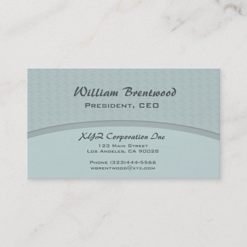 Pastel blue curve business card template