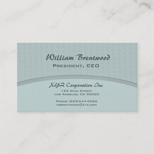 Customizable Pastel blue curve business card template