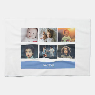 Pastel Blue Custom Photo – Personalized Kitchen Towel