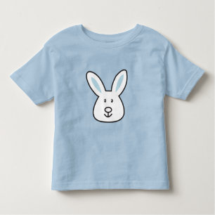 Pastel Blue Cute Easter Bunny Illustration  Toddler T-shirt