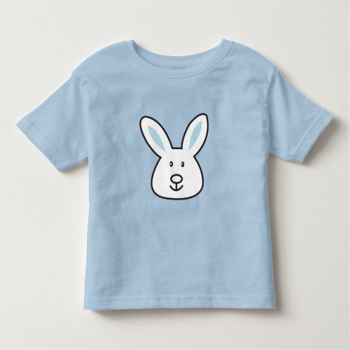 Pastel Blue Cute Easter Bunny Illustration  Toddler T_shirt