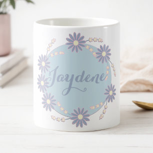Pastel Blue Daisy Wreath Color Morph Mug