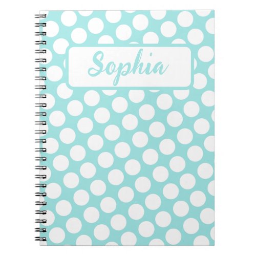 Pastel blue dots Spiral Notebook