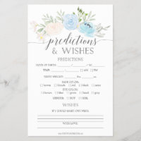 Pastel Blue Double Sided Baby Shower Games