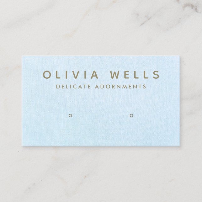 Pastel Blue Earring Display  Business Card (Front)