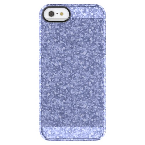 Pastel Blue Faux Glitter And Sparkless Clear iPhone SE55s Case