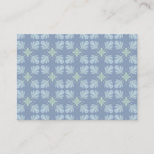 Pastel blue floral abstract repeat calling card