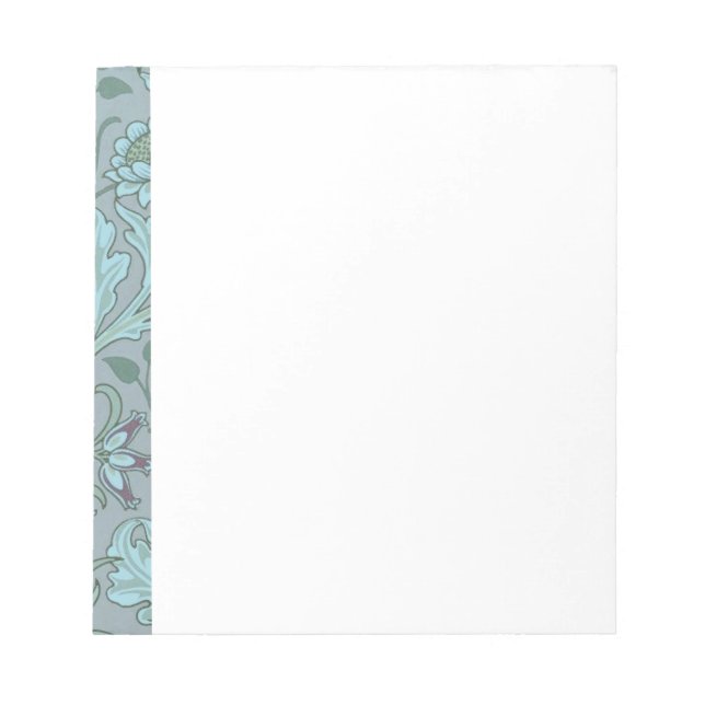 Pastel Blue Flowers Notepad (Front)