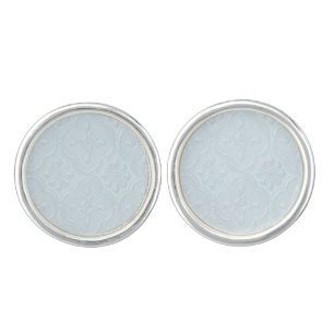 Pastel Blue Flowers Pattern Cufflinks
