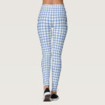 Pastel Blue Gingham Check Pattern Leggings<br><div class="desc">Classic Vintage Style Pastel Blue Gingham Check Pattern</div>