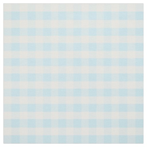 Pastel Blue Gingham Pattern Fabric