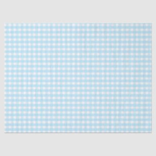Pastel Blue Gingham Pattern Tissue Paper