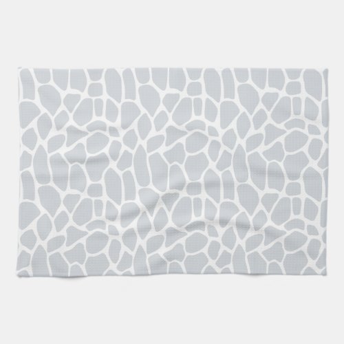 Pastel Blue Giraffe Pattern Kitchen Towel