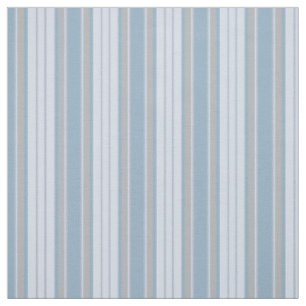 Pastel Blue & Gray Chevron Stripes Fabric