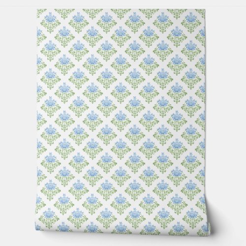 Pastel Blue Green Floral Pattern Wallpaper Pastel Blue Green Floral Pattern Wallpaper