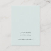 Pastel Blue Green Foliage Bunch Earring Display Business Card (Back)