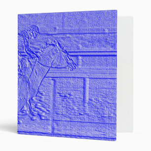 Pastel Blue Horse Racing Thoroughbred Racehorse Binder