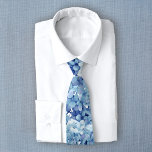 pastel blue Hydrangea Neck Tie<br><div class="desc">floral tie</div>