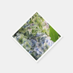 Pastel Blue Hydrangeas Paper Napkins