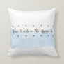 Pastel Blue Hygge Home Quote Throw Pillow