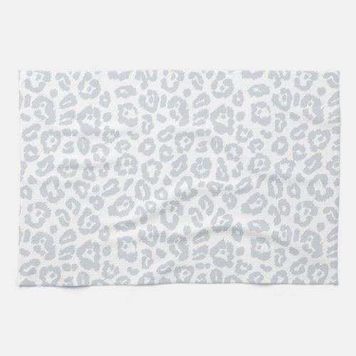 Pastel Blue Leopard Pattern Kitchen Towel