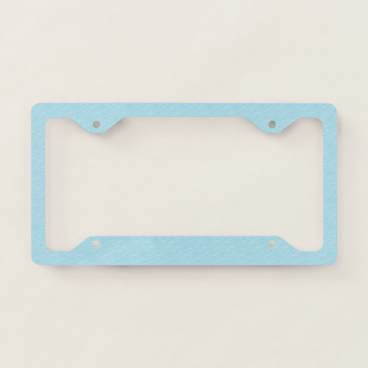 Pastel Blue License Plate Frame | Zazzle