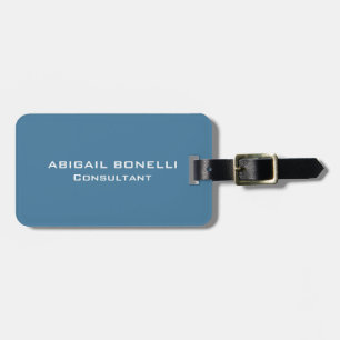 Pastel Blue Minimalist Special Unique Modern Plain Luggage Tag