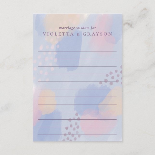 Pastel Blue Modern Art Marriage Advice (Front)