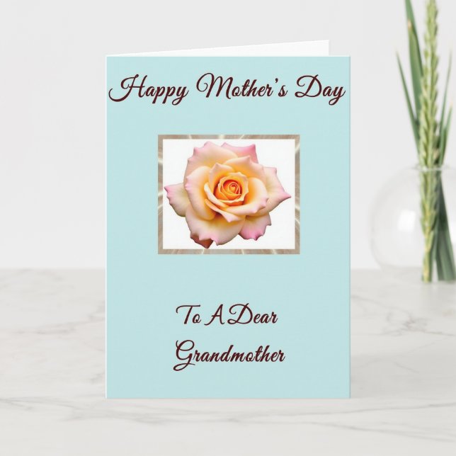 Pastel Blue Moms Day Card (Front)