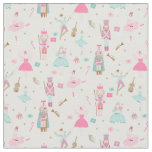 Pastel Blue Nutcracker Ballet Christmas Fabric