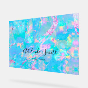pastel blue opal acrylic sign
