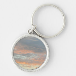 Pastel Blue Pink Cloud Key Chain