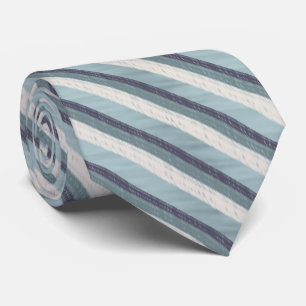 Pastel Blue Pink Magenta Textured Striped Pattern  Neck Tie