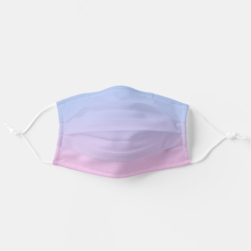 Pastel Blue Pink Ombre Gradient Adult Cloth Face Mask