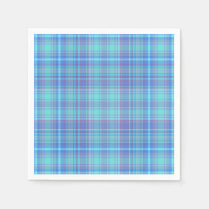 Pastel Blue Plaid Napkins