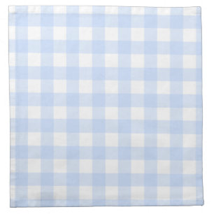 Pastel Blue Plaid Pattern Easter Cloth Napkin
