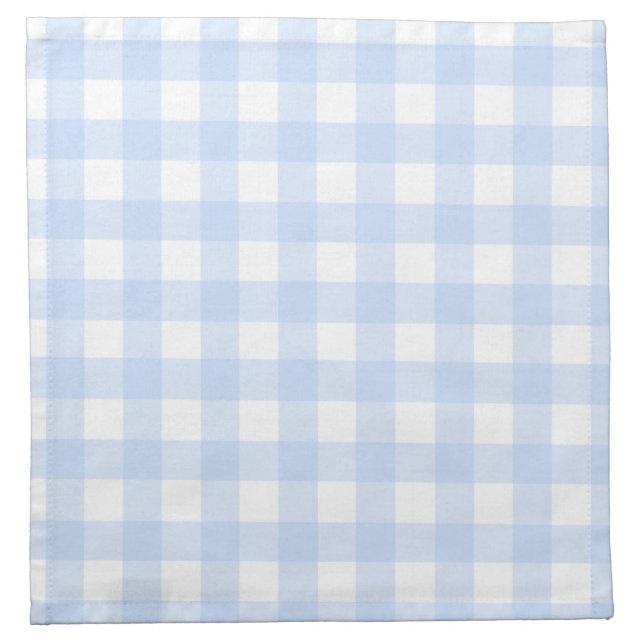 Pastel Blue Plaid Pattern Easter Cloth Napkin (Front)