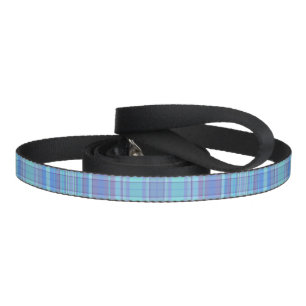 Pastel Blue Plaid Pet Leash