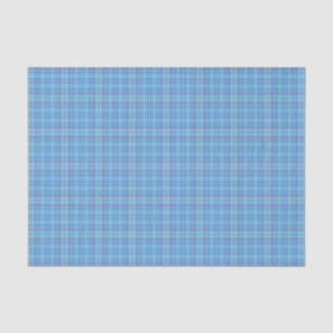 Pastel Blue Plaid Tissue Paper