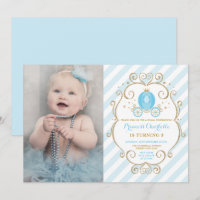 Pastel Blue Princess Cinderella Carriage Birthday