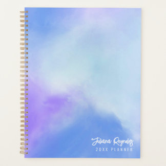 Pastel Blue & Purple Abstract Art Planner