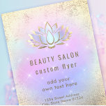 pastel blue purple design lotus logo flyer<br><div class="desc">please note this is a printed product with NO REAL FOIL</div>