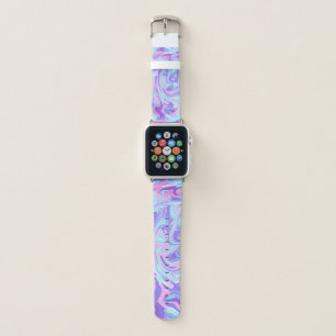 Pastel Blue & Purple Marble Liquid Texture Apple Watch Band