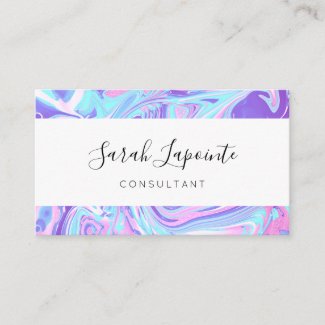 Pastel Blue & Purple Marble Liquid Texture