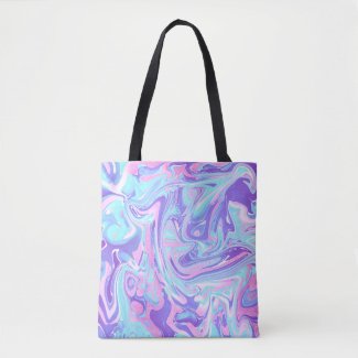 Pastel Blue & Purple Marble Liquid Texture