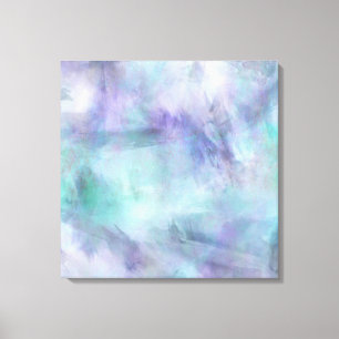 Pastel Blue Purple Watercolor Background Canvas Print