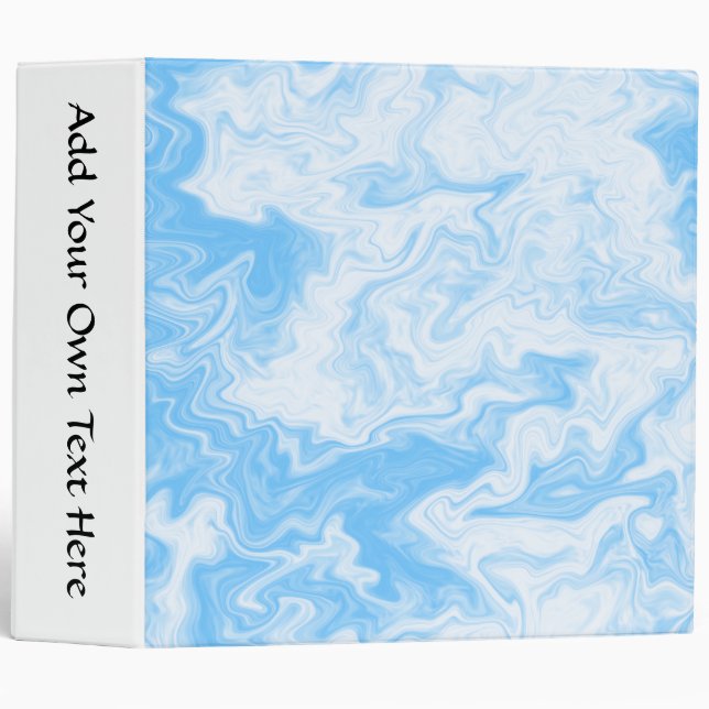 Pastel Blue Random Design. 3 Ring Binder (Front/Spine)