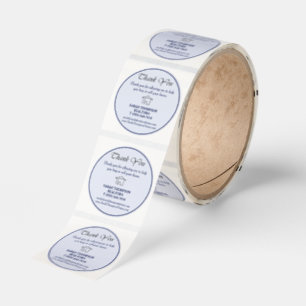 Pastel Blue Real Estate Thank You Closing Gift Classic Round Sticker